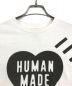 HUMAN MADE (ヒューマンメイド) ハートビックロゴTEE Tシャツ　半袖　S/Sカットソー ホワイト サイズ:S：7000円