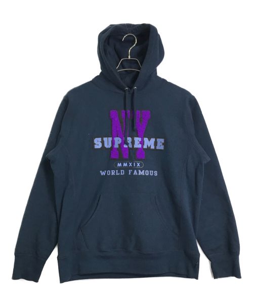 SUPREME（シュプリーム）Supreme (シュプリーム) 19AW NYワッペンスウェットパーカー/NY Hooded Sweatshirt ネイビー サイズ:Mの古着・服飾アイテム