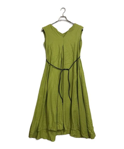 ELENDEEK（エレンディーク）ELENDEEK (エレンディーク) リネンライクテントワンピース グリーン サイズ:1の古着・服飾アイテム