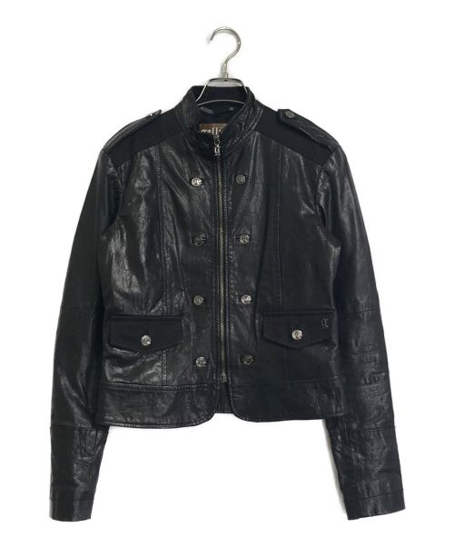 GALLIANO（ガリアーノ）GALLIANO (ガリアーノ) レザージャケット ブラック サイズ:40の古着・服飾アイテム