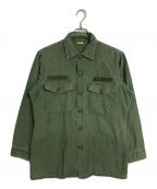 US ARMYユーエスアーミー）の古着「60s ベトジャン刺繍 ヴィンテージ ユーティリティシャツ」｜オリーブ
