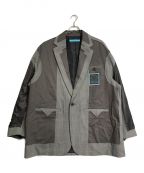 MUZEミューズ）の古着「INSIDE OUT BIG TAILORED JACKET」｜グレー