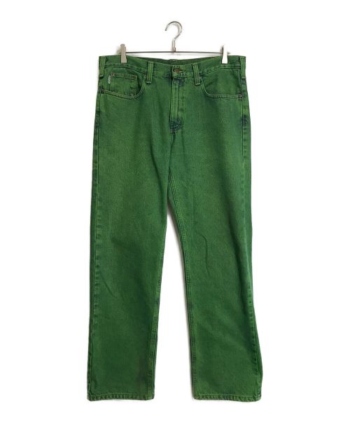CarHartt（カーハート）CarHartt (カーハート) 後染めデニムパンツ グリーン サイズ:36／32の古着・服飾アイテム