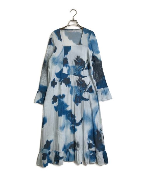 AKANE UTSUNOMIYA（アカネウツノミヤ）AKANE UTSUNOMIYA (アカネウツノミヤ) Ron Herman (ロンハーマン) Square Neck Print Dress ブルー サイズ:36の古着・服飾アイテム