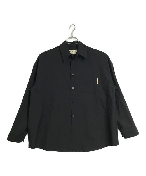 MARNI（マルニ）MARNI (マルニ) ウールトロピカルレギュラーカラーシャツCUMU0061A0 TW839 ブラック サイズ:44の古着・服飾アイテム