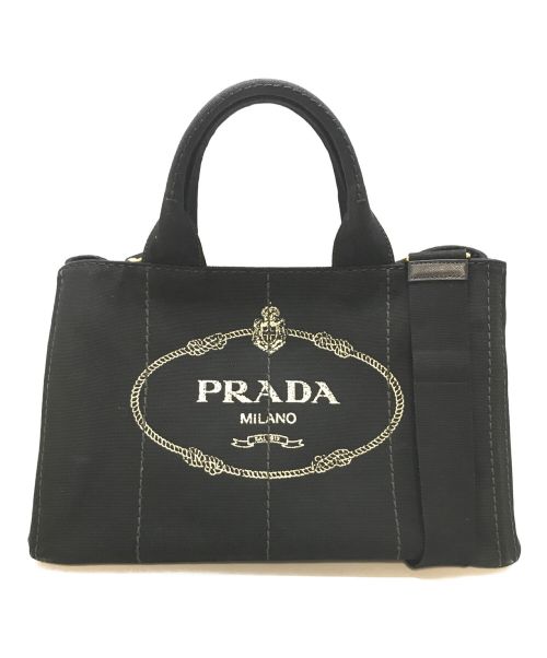 PRADA（プラダ）PRADA (プラダ) カナパ 2WAYハンドバッグ ブラックの古着・服飾アイテム