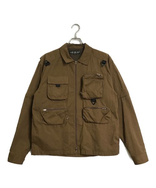 BAL（バル）BAL (バル) MULTI POCKET ZIP OFF SHIRT ジップアップシャツBAL-1941 ブラウン サイズ:Lの古着・服飾アイテム