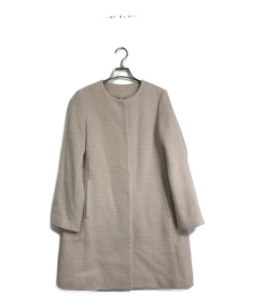 ANAYI（アナイ）ANAYI (アナイ) ノーカラーコート アイボリー サイズ:38の古着・服飾アイテム