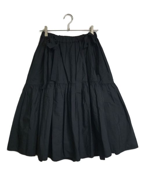 CECILIE BAHNSEN（セシリーバンセン）CECILIE BAHNSEN (セシリーバンセン) リボンフレアスカート ブラック サイズ:UK8の古着・服飾アイテム