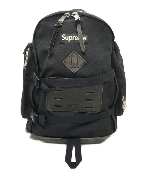 SUPREME（シュプリーム）SUPREME (シュプリーム) 08AW cordura with leatherバックパック ブラック サイズ:実寸参照の古着・服飾アイテム