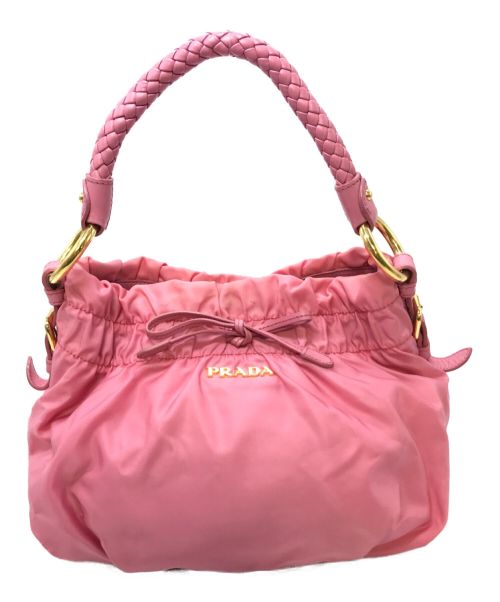 PRADA（プラダ）PRADA (プラダ) ナイロンハンドバッグ ピンク サイズ:実寸参照の古着・服飾アイテム