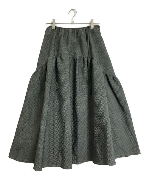 Bluelea（ブルレア）Bluelea (ブルレア) ジャガードスカート モスグリーン サイズ:Mの古着・服飾アイテム