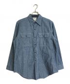 MADISON BLUE）の古着「袖刺繍ハンプトン シャンブレーシャツ」｜スカイブルー