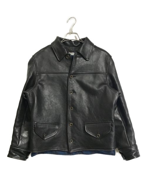 WAREHOUSE（ウエアハウス）WAREHOUSE (ウエアハウス) 1930's Durable Brand Horse Leather Sports Jacket　ホースレザージャケット ブラック サイズ:Mの古着・服飾アイテム