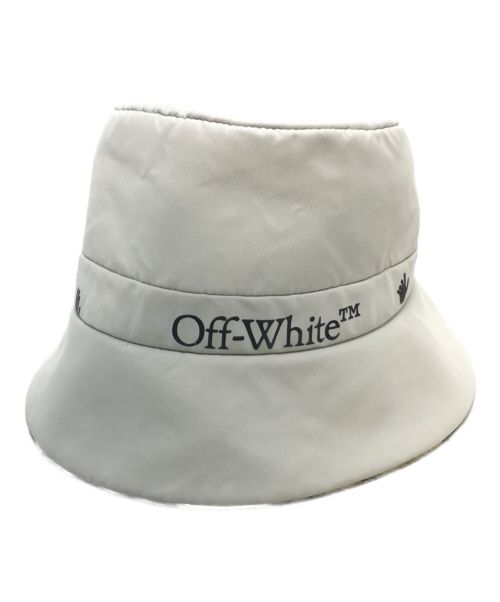 OFFWHITE（オフホワイト）OFFWHITE (オフホワイト) リバーシブル総柄ロゴバケットハット サイズ:実寸参照の古着・服飾アイテム
