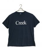 Creek Angler's Deviceクリークアングラーズデヴァイス）の古着「プリントTシャツ　半袖　S/S TEE ビッグT  オーバーサイズ　big tee」｜ネイビー