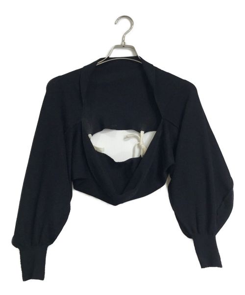 TAN（タン）TAN (タン) マルチウェイボレロニット/MULTIWAY BOLERO ブラック サイズ:FREEの古着・服飾アイテム