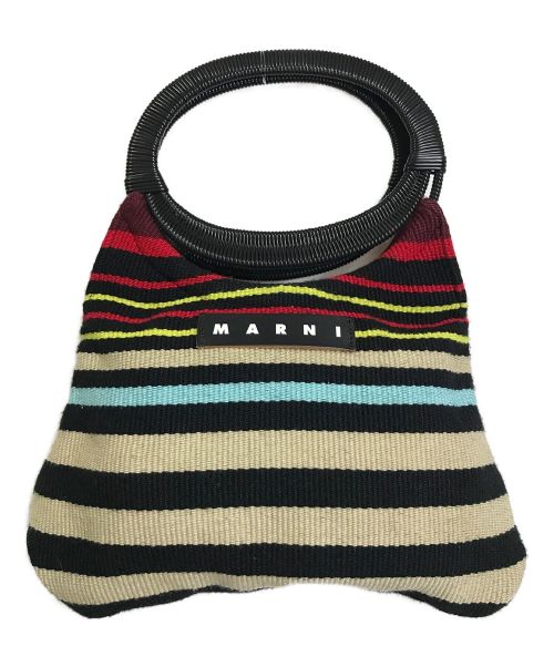 MARNI（マルニ）MARNI (マルニ) ボートバッグ/ボーダーニットバッグ マルチカラー サイズ:実寸参照の古着・服飾アイテム
