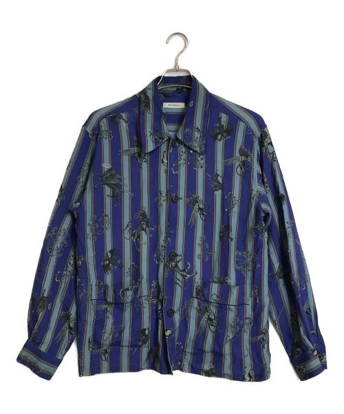 MATSUFUJI（マツフジ）MATSUFUJI (マツフジ) RARE THINGS PRINT JACKET ブルー サイズ:Lの古着・服飾アイテム