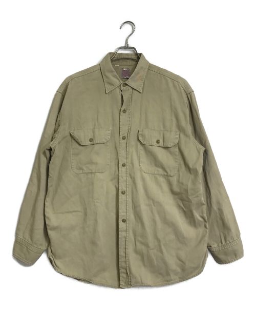 STUR-DEE（シュトゥール）STUR-DEE (シュトゥール) 50s マチ付コットンシャツ ベージュ サイズ:Mの古着・服飾アイテム