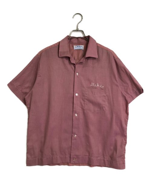 Hilton（ヒルトン）Hilton (ヒルトン) 70s ボーリングシャツ ピンク サイズ:Lの古着・服飾アイテム