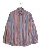 LACOSTEラコステ）の古着「ラコステ　ボタンダウンシャツ / ストライプシャツ」｜ピンク
