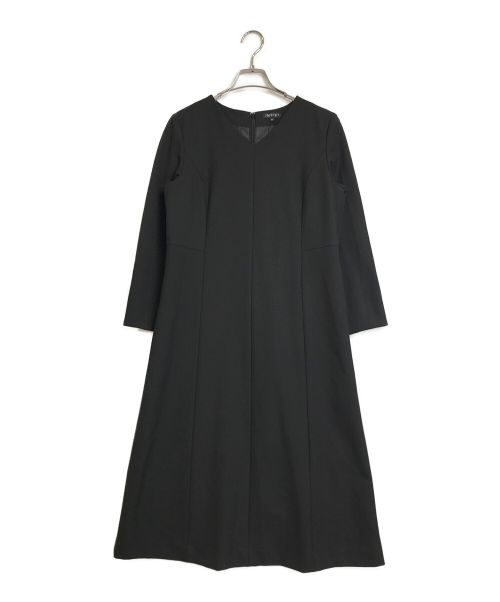 INDIVI（インディヴィ）INDIVI (インディヴィ) Aラインサックワンピース ブラック サイズ:40 未使用品の古着・服飾アイテム