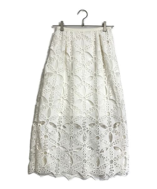 CHESTY（チェスティ）CHESTY (チェスティ) 刺繍スカート ホワイト サイズ:1の古着・服飾アイテム