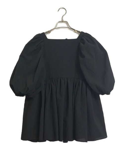 Mila Owen（ミラオーウェン）Mila Owen (ミラオーウェン) バックリボンバルーンスリーブチュニック ブラック サイズ:1の古着・服飾アイテム