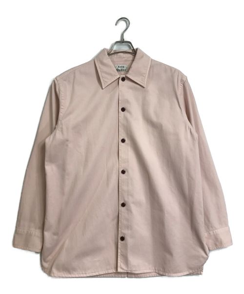 Acne studios（アクネ ストゥディオス）Acne studios (アクネストゥディオス) オーバーサイズシャツ/Houston cotton twill shirt ビッグサイズシャツ ピンク サイズ:44の古着・服飾アイテム