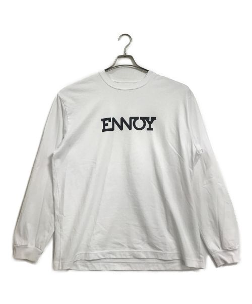 ENNOY（エンノイ）ENNOY (エンノイ) 21SS Long Sleeve ElectricLogoTシャツ　ロングスリーブTシャツ　ロンT ロゴT ホワイト サイズ:XLの古着・服飾アイテム