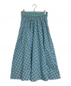 MARELLAマレーラ）の古着「MARELLA　　幾何学柄スカート　310106222」｜ブルー×グリーン