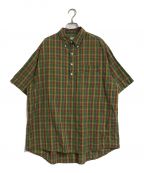 GAPギャップ）の古着「GAP　　プルオーバーチェックシャツ　　コットンシャツ」｜グリーン