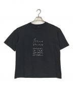 Acne studiosアクネ ストゥディオス）の古着「Tシャツ　刺繍Tシャツ　ロゴTシャツ　半袖　S/S」｜ブラック