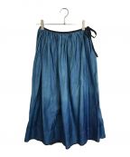 quitanキタン）の古着「quitan　藍染めラップ スカート グラデーションスカート」｜ネイビー