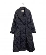 ANAYI (アナイ) キルティングショールカラーコート　ロングコート　中わたコート ブラック サイズ:S