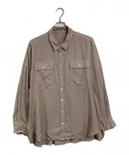 RIVE DROITE (リヴドロワ) ガーメントダイワイドシャツ　ビックシルエット ベージュ サイズ:FREE