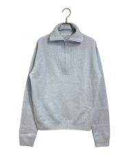 ETRE TOKYO (エトレトウキョウ) ハーフジップハイゲージニットプルオーバー　　25AW 完売カラー  スカイブルー/BLUE サイズ:FREE
