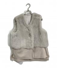 resil (レジル) ドッキングショートファーベスト ヤマダヤ ホワイト サイズ:38