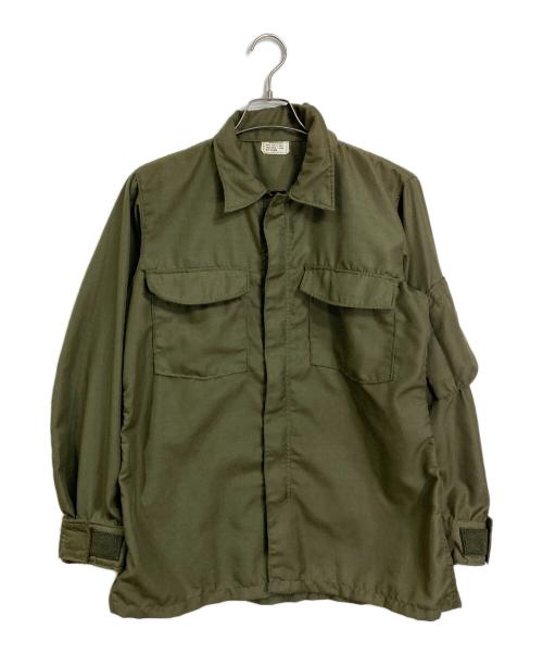 US ARMY (ユーエスアーミー) 【古着】SHIRT FLYERS/70’Sヘリクルーシャツ　71年製　GRIPPERジッパー　チンストラップ グリーン サイズ:MEDIUM-REGULAR