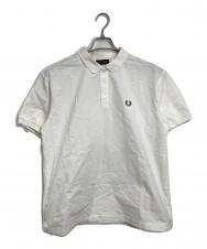 FRED PERRY (フレッドペリー) MIX PANELLED PIQUE SHIRT ミックスパネルドピケシャツ 半袖シャツ ポロシャツ ホワイト サイズ:L