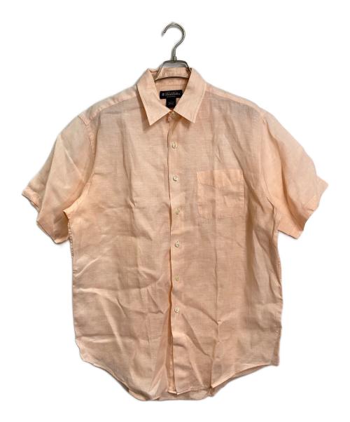 BROOKS BROTHERS (ブルックスブラザーズ) 【古着】アイリッシュリネン半袖シャツ ピンク サイズ:L