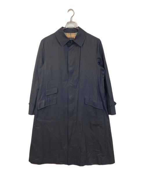 Burberry's (バーバリーズ) 【古着】裏ノヴァチェック比翼ステンカラーコート　アウター　ライトアウター　日本製 ブラック サイズ:L