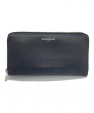 BALENCIAGA (バレンシアガ) ラウンドジップロングウォレット ブラック