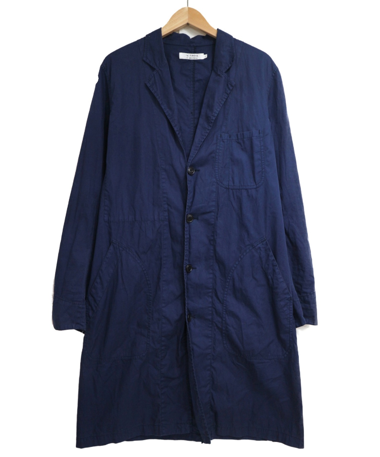中古 古着通販 Le Tiroir De Dressterior ル ティロワ ドゥ ドレステリア ショップコート ネイビー サイズ Size L ブランド 古着通販 トレファク公式 Trefac Fashion
