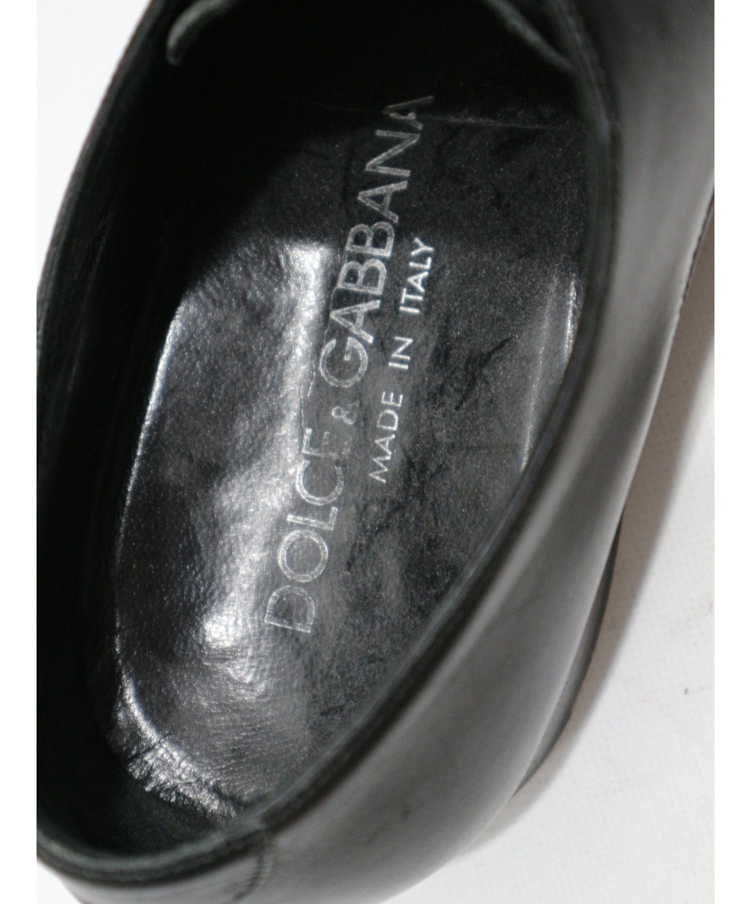 DOLCE & GABBANA (ドルチェアンドガッバーナ) ドレスシューズ ブラック サイズ:6 1/2 1393　イタリア製