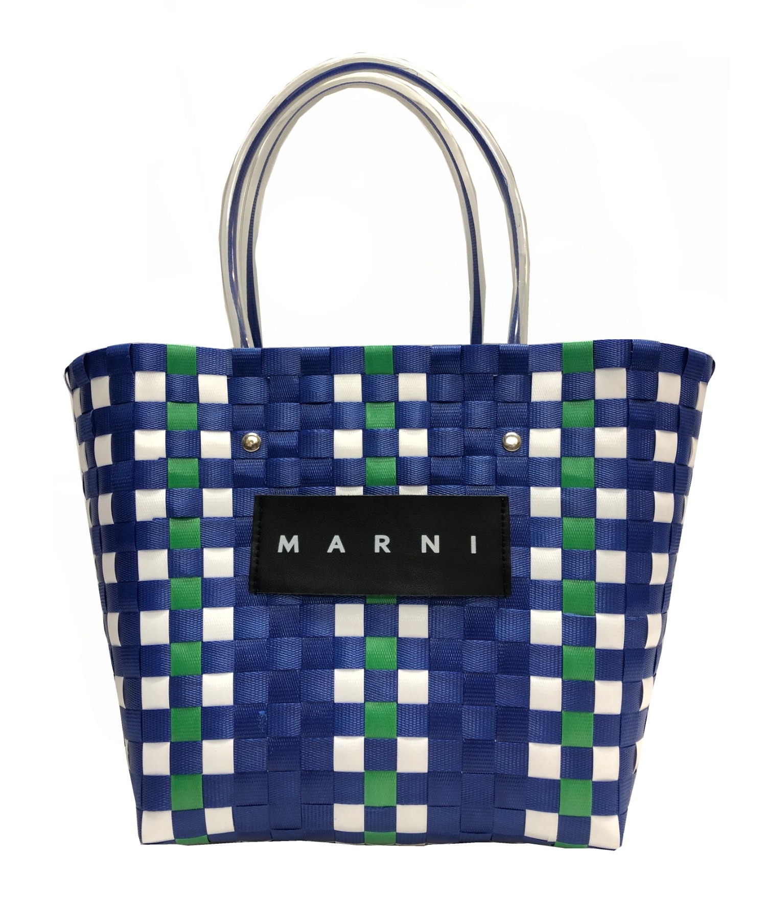 MARNI (マルニ) フラワーカフェピクニックバッグ ブルー サイズ:下記参照 FLOWER CAFE PICNIC BAG