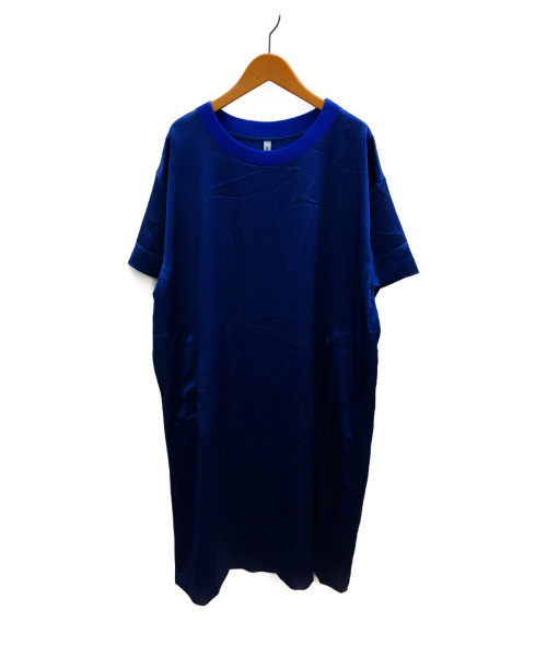 08sircus（ゼロエイトサーカス）08sircus (08サーカス) ヴィンテージウォッシャーサテンドレス ブルー サイズ:1の古着・服飾アイテム