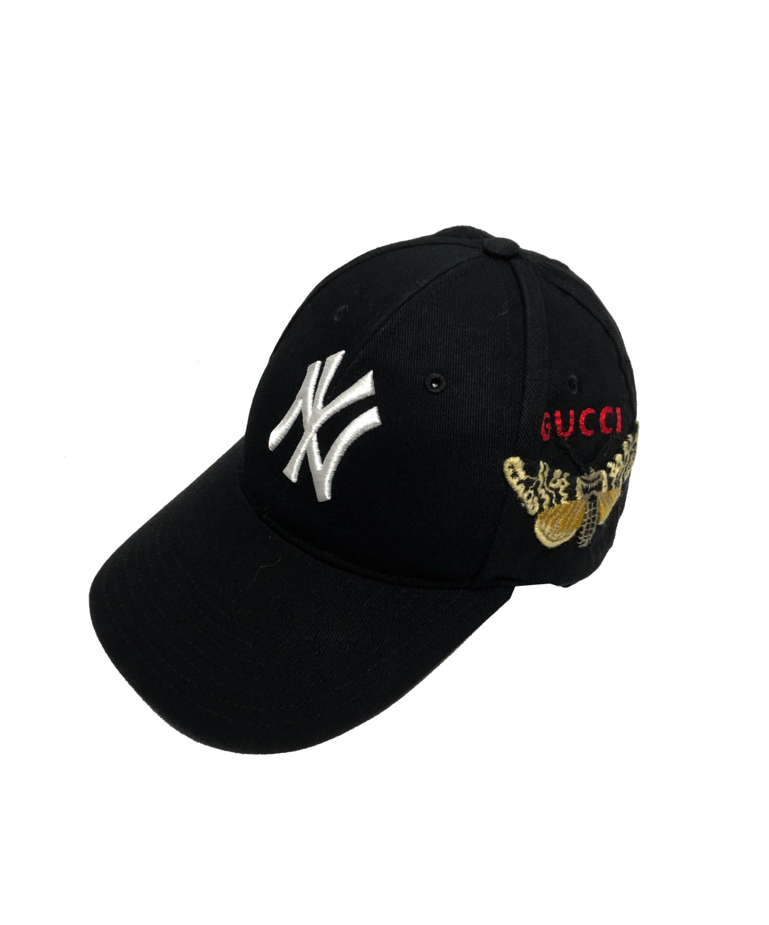 中古 古着通販 Gucci New Era グッチ ニューエラ バタフライ刺繍キャップ ブラック サイズ 下記参照 ブランド 古着通販 トレファク公式 Trefac Fashion