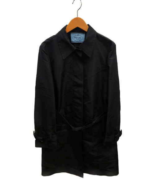 PRADA（プラダ）PRADA (プラダ) 比翼コート ブラック サイズ:38の古着・服飾アイテム
